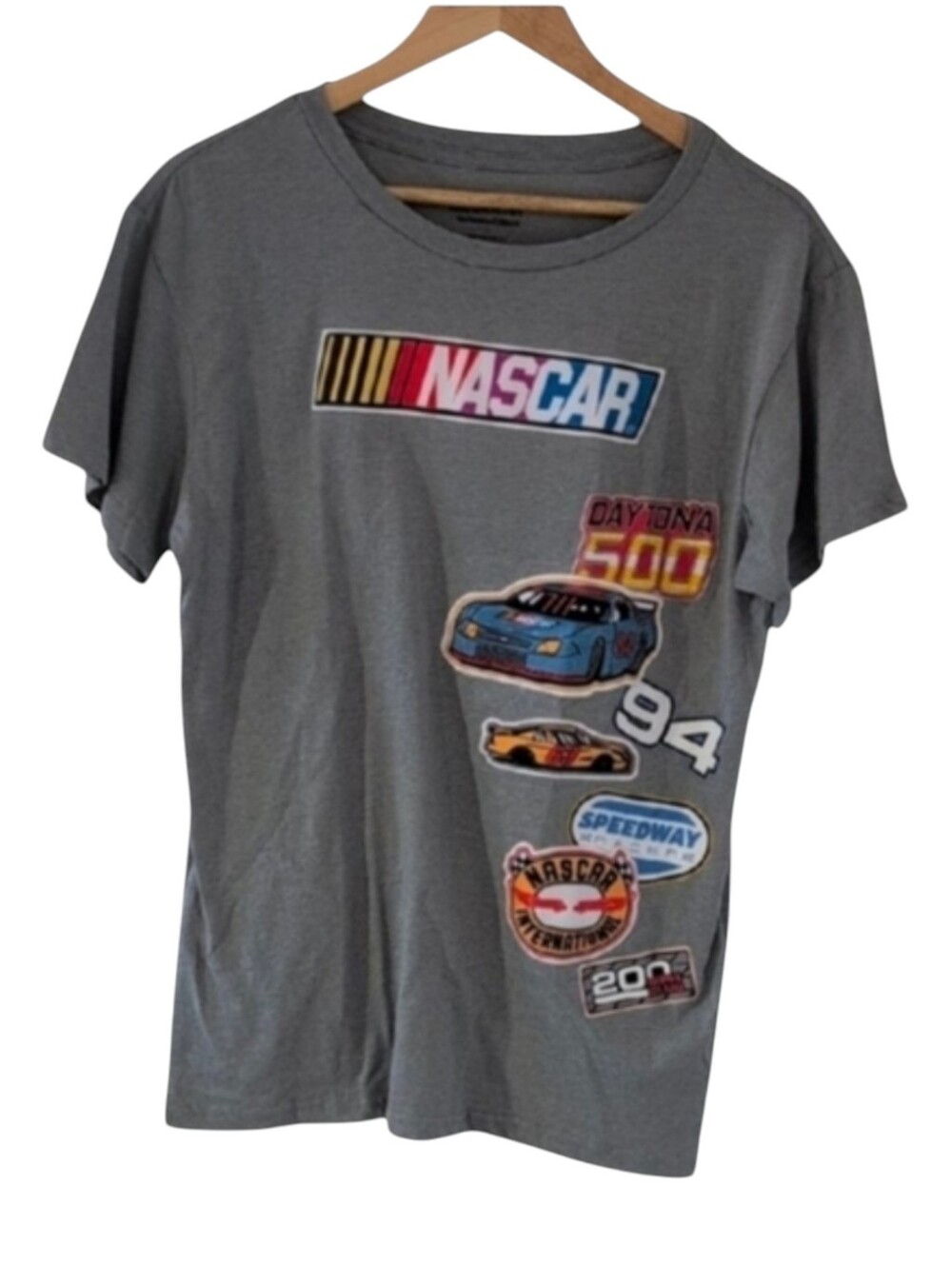 Nascar Daytona 500 Gray Short Sleeve Tee Size Large